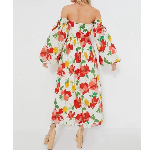NWT Tuckernuck Hyacinth House Off-The-Shoulder Marigold Maxi Dress - Picture 5 of 10
